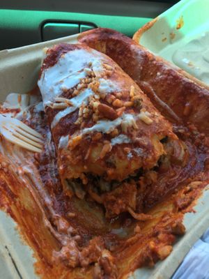 SO much burrito! at Pancho's Vegan Cantina in Las Vegas