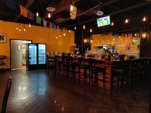 The bar at Pancho's Vegan Cantina in Las Vegas