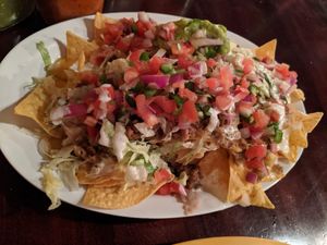 Classic Nachos (small plate but it was huge!) at Pancho's Vegan Cantina in Las Vegas