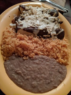 Mole enchiladas at Pancho's Vegan Cantina in Las Vegas