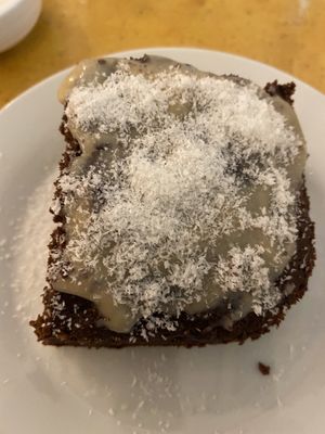 Chocolate cake at Natural Spice in Panama City