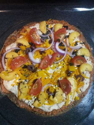 Raw Vegan Pizza at Natural Spice in Panama City