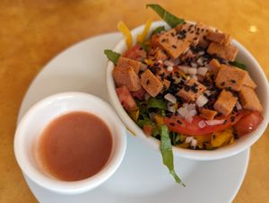 Love the dressing at Natural Spice in Panama City