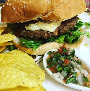 Veggie Burger at Natural Spice in Panama City