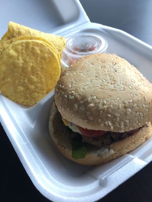 Lentel hamburger at Natural Spice in Panama City