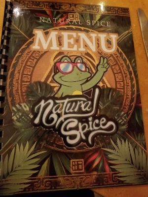 Menu at Natural Spice in Panama City