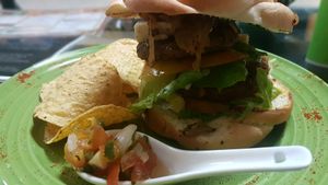 Doble burger  at Natural Spice in Panama City