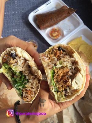 The boss 
Pico de gallo, carrots, vegan cheese, tahini, rice,...  at Natural Spice in Panama City