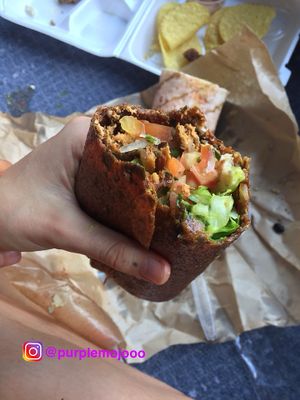 No gluten burrito
Avocado, vegan cheese, pico de gallo, soja chili, beans....  at Natural Spice in Panama City