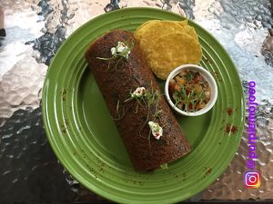 No gluten burrito 
Mind blowing burrito that you must try !  at Natural Spice in Panama City