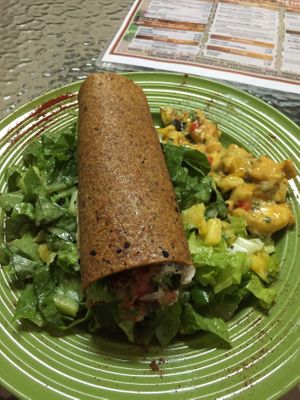 Raw vegan burrito  at Natural Spice in Panama City