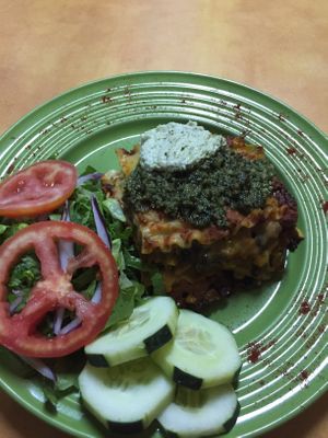 Most amazing vegan lasagna I’ve ever had  at Natural Spice in Panama City