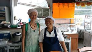 That smiling lady. at Grandmother's Smile in Phuket