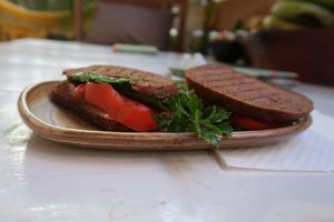 Toasted sandwiches at Cafe Bizarro in Itacare