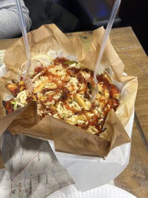 Warrior fries  at Super Singh's in West London