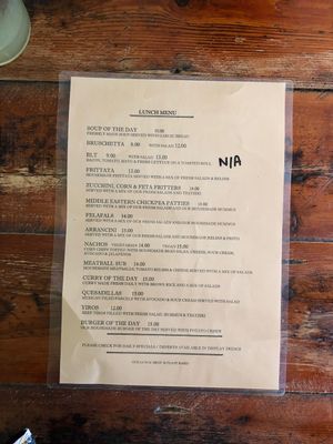 Menu at Alchemy Cafe in Gawler