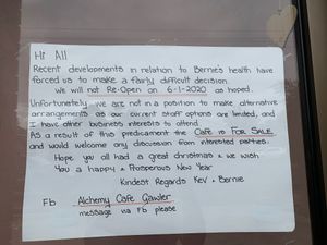 Shop is closed at Alchemy Cafe in Gawler