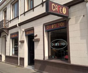 From the outside at Cafe Tostado in Punta Arenas