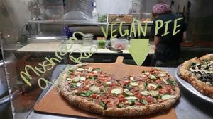 daily vegan slice at Pieces Pizza By the Slice in Sacramento