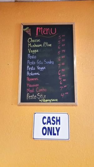 menu at Pieces Pizza By the Slice in Sacramento