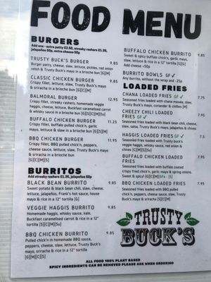 Menu Sept 2021 at Nice N Sleazy - Old Fashioned Street Food in Glasgow