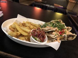 Quesadillas with spicy fries   at Nice N Sleazy - Old Fashioned Street Food in Glasgow