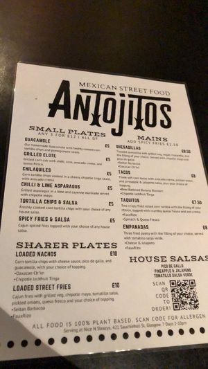 The menu, would love to try the jackfruit tacos next   at Nice N Sleazy - Old Fashioned Street Food in Glasgow