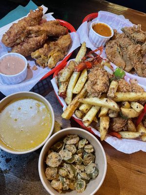 Some of the best vegan food in Glasgow!! The chicken and pink pakora sauce is to die for!  at Nice N Sleazy - Old Fashioned Street Food in Glasgow