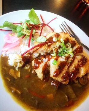Vegan katsu curry at Nice N Sleazy - Old Fashioned Street Food in Glasgow