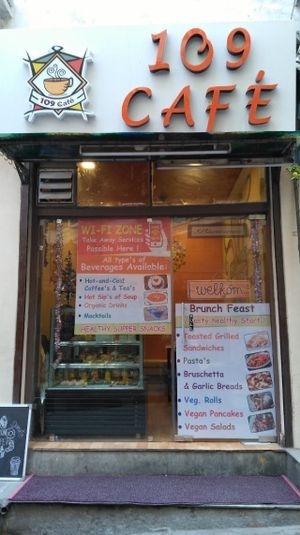 Entrance at 1o9 Cafe in Udaipur