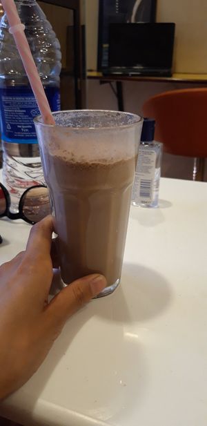 Oreo vegan shake with delicious coconut milk at 1o9 Cafe in Udaipur