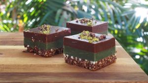Choc mint raw cake at Coconut Head in Noosa Heads
