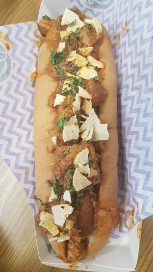 The Ticklish Tikka Dog (vegan)  at Not Dogs in Birmingham