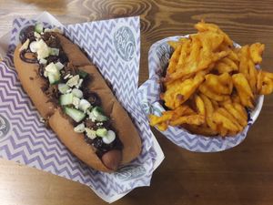 Hoisin duck dog at Not Dogs in Birmingham