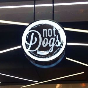 Not Dogs sign at Not Dogs in Birmingham