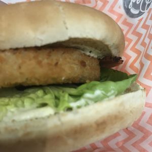 Chicken burger vegan  at Not Dogs in Birmingham