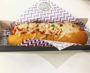 Vegan pizza dog at Not Dogs in Birmingham