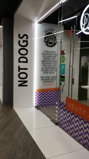 Outside at Not Dogs in Birmingham