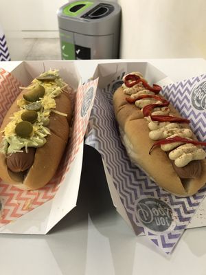 Vegan nacho and hummus dogs  at Not Dogs in Birmingham