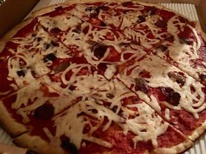 Vegan cheese & Black Olives at Specialty Pizza in Altamonte Springs