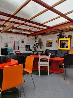 Terrace outside at Burger Box in Tallinn