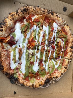 Tandoori Chick’n so good!   at Red Sparrow Pizza in Collingwood