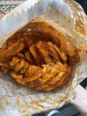 Waffle fries  at Red Sparrow Pizza in Collingwood