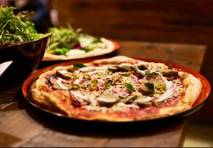 sausage pizza  at Red Sparrow Pizza in Collingwood