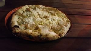 Vegan white pizza! at Red Sparrow Pizza in Collingwood