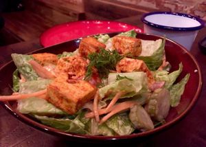 Tofu salad at Red Sparrow Pizza in Collingwood