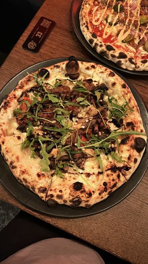 G.O.A.T pizza. Very good!  at Red Sparrow Pizza in Collingwood