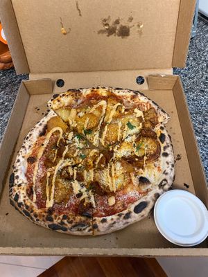 Patatas Bravas pizza at Red Sparrow Pizza in Collingwood