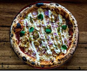 Sausage pizza at Red Sparrow Pizza in Collingwood