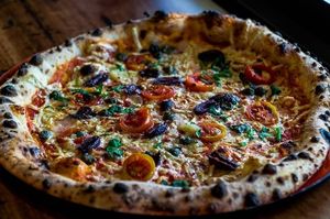 Puttanesca pizza at Red Sparrow Pizza in Collingwood